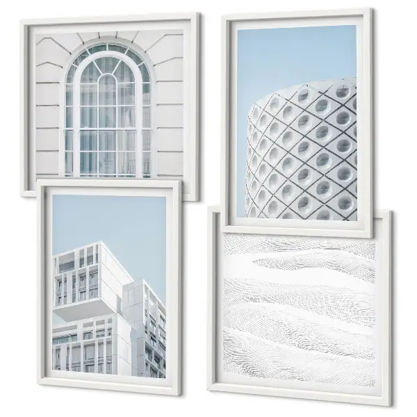 Moderne arkitekturgeometri billedsæt med ramme