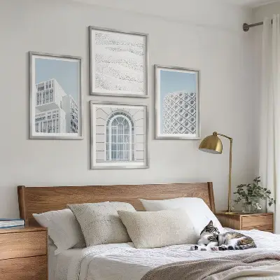 Moderne arkitekturgeometri billedsæt med ramme