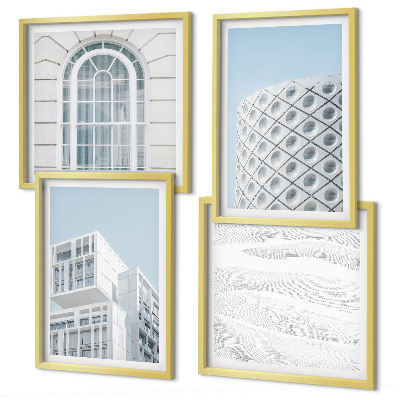 Billedsæt med ramme Moderne arkitekturgeometri