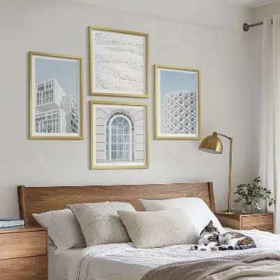 Moderne arkitekturgeometri billedsæt med ramme