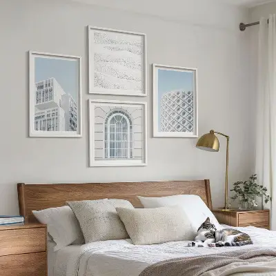 Moderne arkitekturgeometri billedsæt med ramme