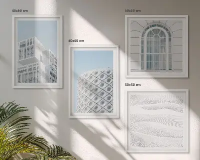 Moderne arkitekturgeometri billedsæt med ramme