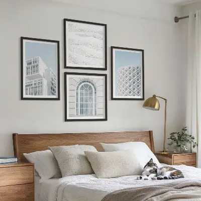 Moderne arkitekturgeometri billedsæt med ramme
