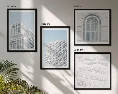 Moderne arkitekturgeometri billedsæt med ramme