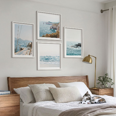 Billedvæg over sofa Udsigt over landskabet ved havet