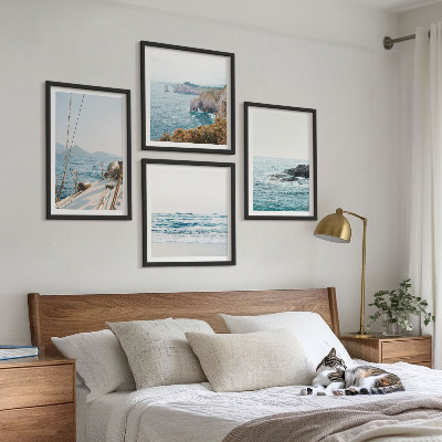 Billedvæg over sofa Udsigt over landskabet ved havet