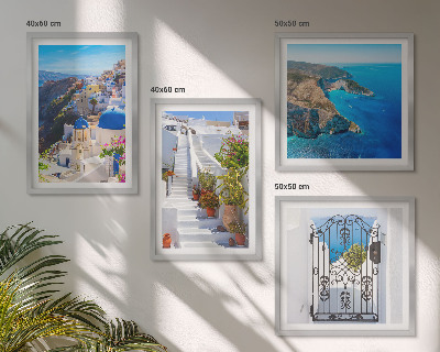 Billedsæt med ramme Santorini Græsk Arkitektur Oia