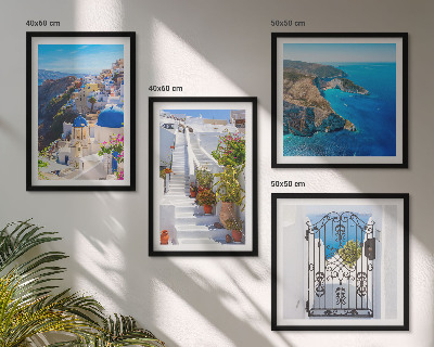 Billedsæt med ramme Santorini Græsk Arkitektur Oia
