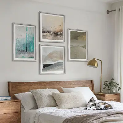 Abstrakt maleri til væggen billedvæg over sofaen