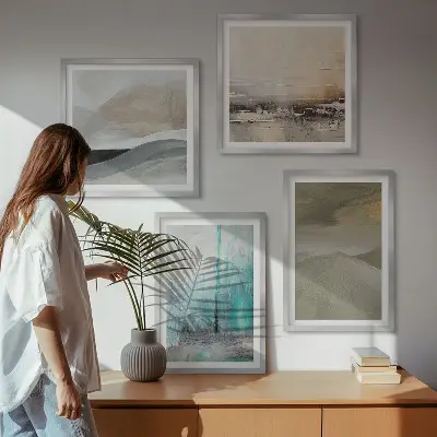 Abstrakt maleri til væggen billedvæg over sofaen