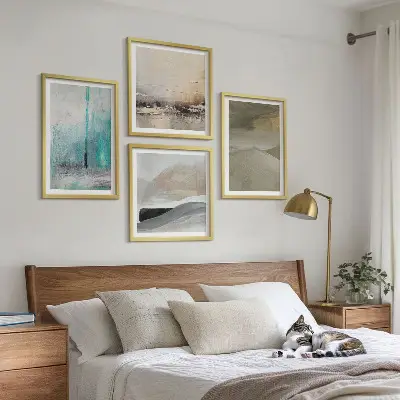 Abstrakt maleri til væggen billedvæg over sofaen