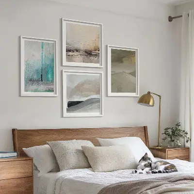 Abstrakt maleri til væggen billedvæg over sofaen