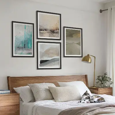 Abstrakt maleri til væggen billedvæg over sofaen