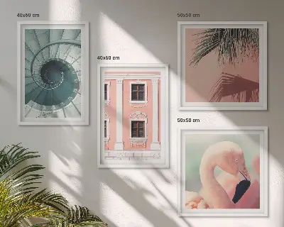 Arkitektur pastelmønstre billedsæt med ramme