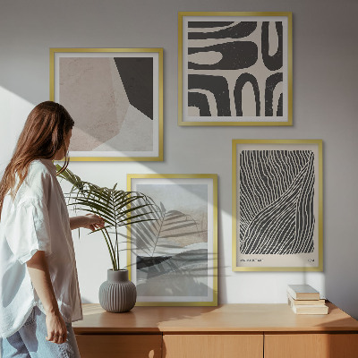 Billedvæg over sofa Abstrakte boho dekorationsmønstre