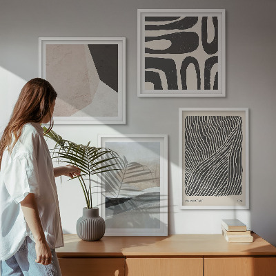 Billedvæg over sofa Abstrakte boho dekorationsmønstre