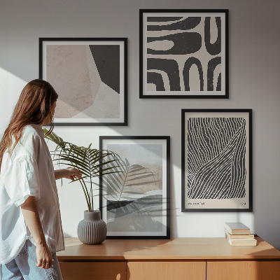 Billedvæg over sofa Abstrakte boho dekorationsmønstre