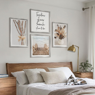 Billedsæt med ramme Blomster grene minimalisme natur