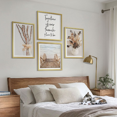 Billedsæt med ramme Blomster grene minimalisme natur