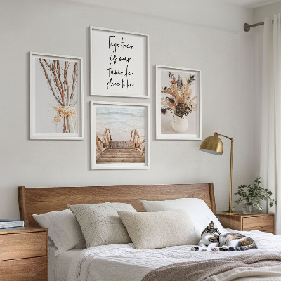 Billedsæt med ramme Blomster grene minimalisme natur