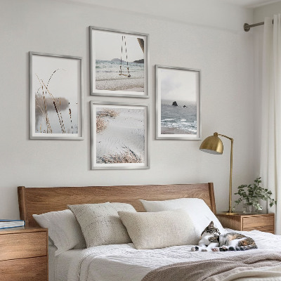 Billedvæg over sofa Vegetation ved vandet om sommeren