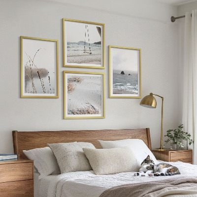 Billedvæg over sofa Vegetation ved vandet om sommeren