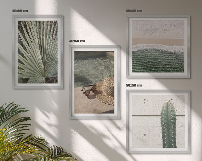 Billedvæg over sofa Tilbehør til tropiske planter