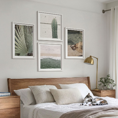 Billedvæg over sofa Tilbehør til tropiske planter