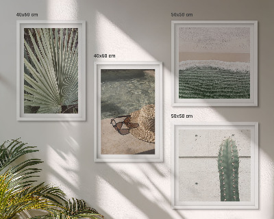 Billedvæg over sofa Tilbehør til tropiske planter