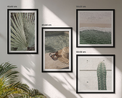 Billedvæg over sofa Tilbehør til tropiske planter