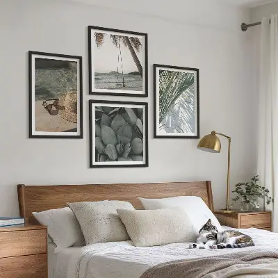 Tropiske planter til ferien billedsæt med ramme