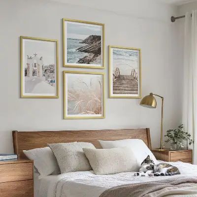 Havarkitektur Santorini billedsæt med ramme