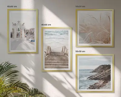 Havarkitektur Santorini billedsæt med ramme