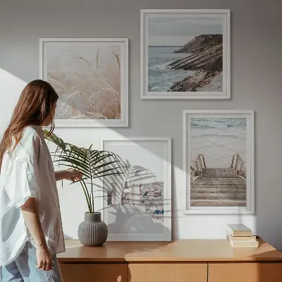 Havarkitektur Santorini billedsæt med ramme