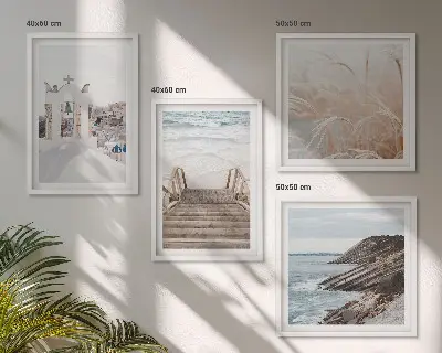 Havarkitektur Santorini billedsæt med ramme