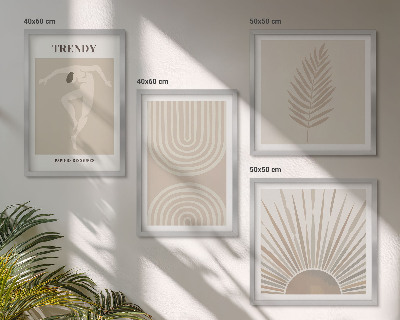 Billedvæg over sofa Pastel boho abstrakte plakater