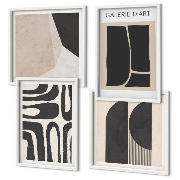 Billedsæt med ramme Abstrakte minimalistiske plakater
