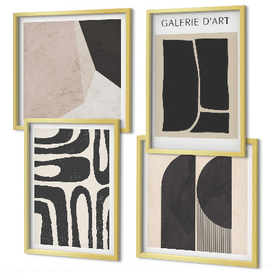 Billedsæt med ramme Abstrakte minimalistiske plakater