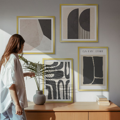 Billedsæt med ramme Abstrakte minimalistiske plakater