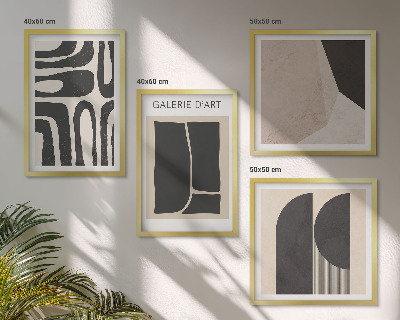 Billedsæt med ramme Abstrakte minimalistiske plakater