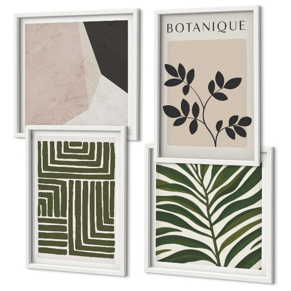Billedvæg over sofa Botaniske boho-kompositioner
