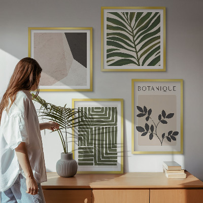 Billedvæg over sofa Botaniske boho-kompositioner