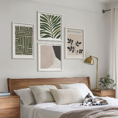 Billedvæg over sofa Botaniske boho-kompositioner
