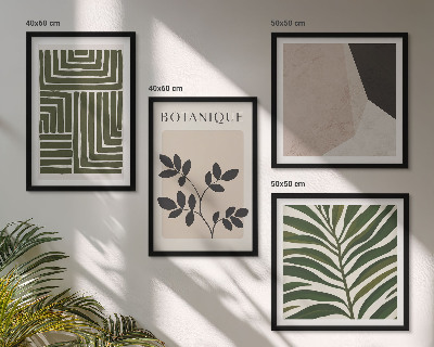 Billedvæg over sofa Botaniske boho-kompositioner