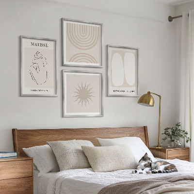 Billedsæt med ramme Stilfulde minimalistiske linjer