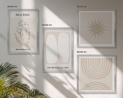 Billedsæt med ramme Stilfulde minimalistiske linjer