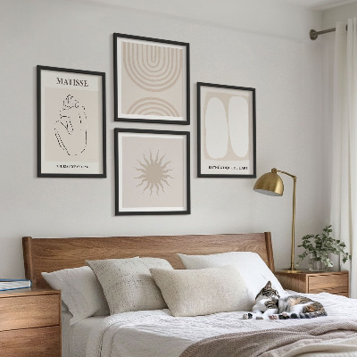 Billedsæt med ramme Stilfulde minimalistiske linjer