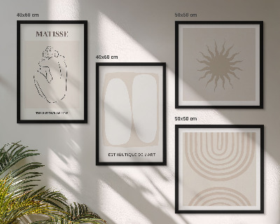 Billedsæt med ramme Stilfulde minimalistiske linjer