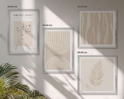 Billedsæt med ramme Abstrakte boho-dekorationer