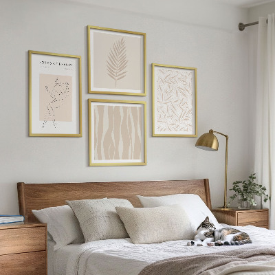 Billedsæt med ramme Minimalistiske plantemotiver